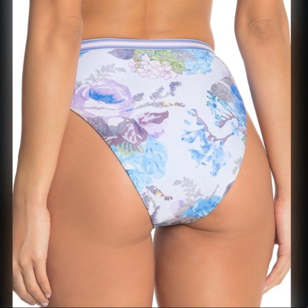 Becca Women's Floral High Waisted Swim Bikini Set Size Large $130 - Picture 9 of 16